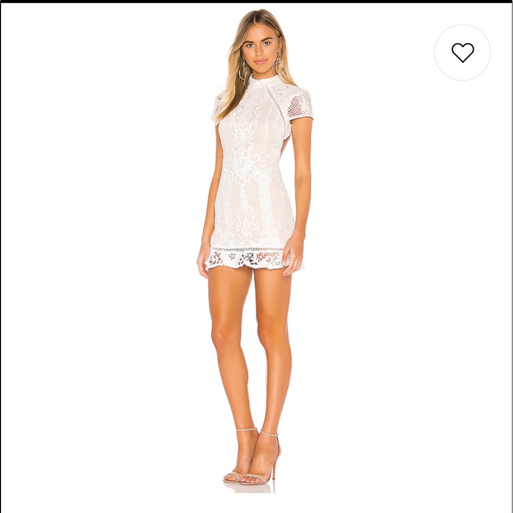 Brianna Open Back Dress in White